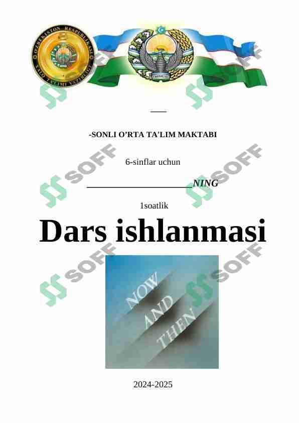 Dars ishlanma ingliz tili