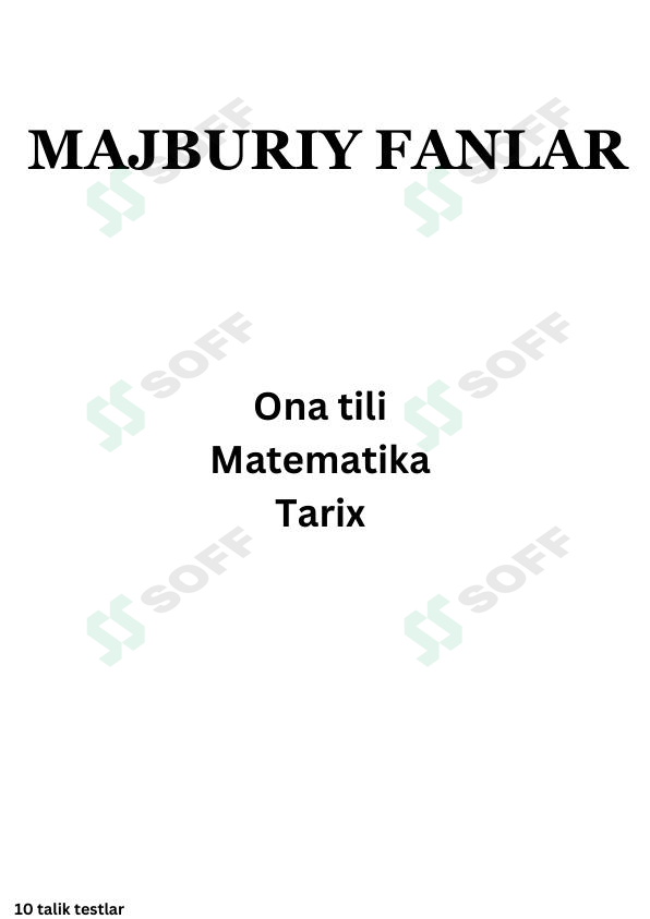 Majburiy fanlar
