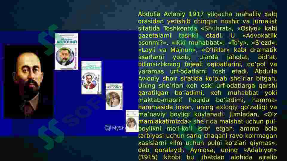 Abdulla Avloniy “Madaniyat to`lqinlari”