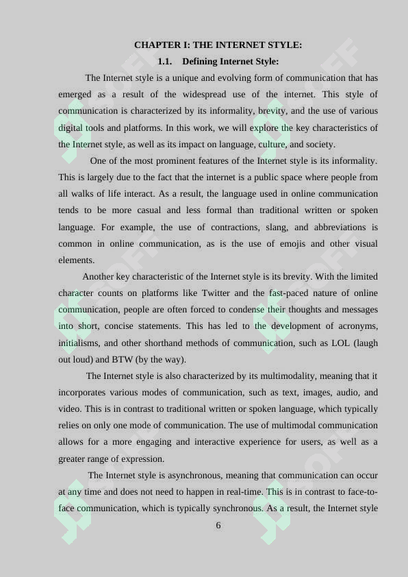 The internet style and its differences from other styles, a comparative ...