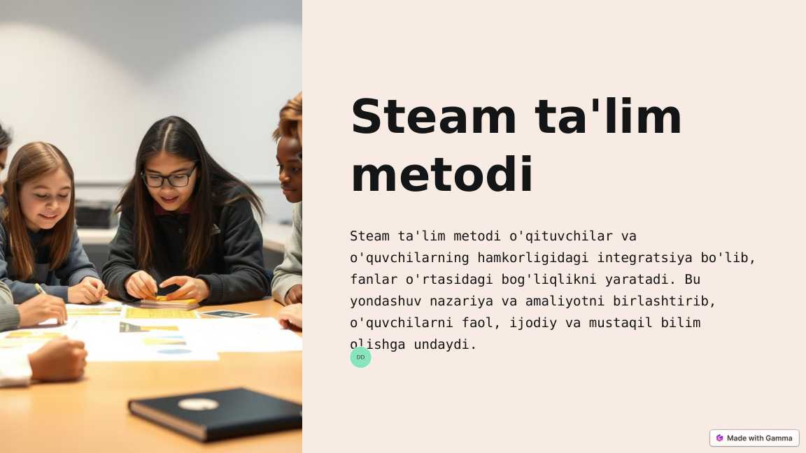 Steam-talim-metodi