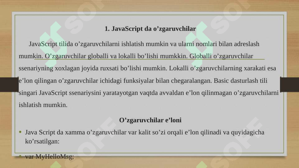 JavaScript funksiyalari va obyektlari