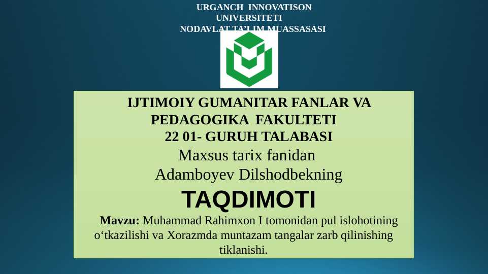 Muhammad Rahimxon I tomonidan pul islohotining oʻtkazilishi va Xorazmda muntazam tangalar zarb qilinishing tiklanishi.