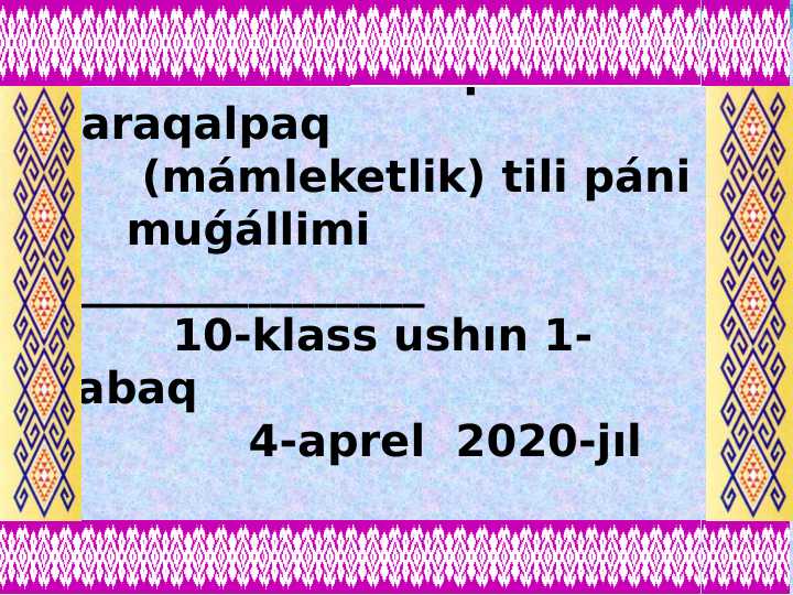 Qaraqalpaq          milliy naǵısları