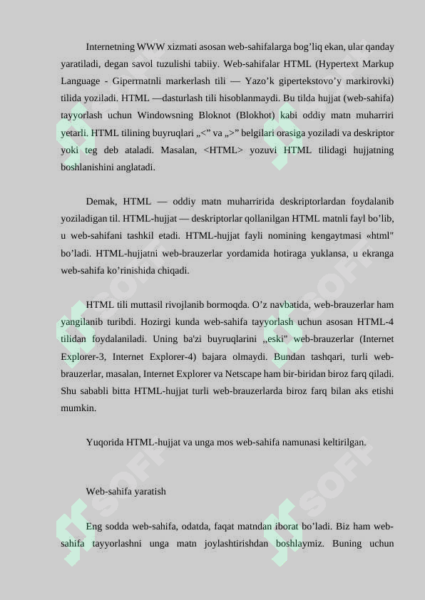 Html haqida