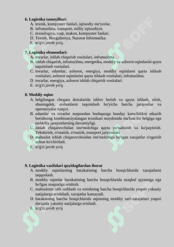 Logistika test