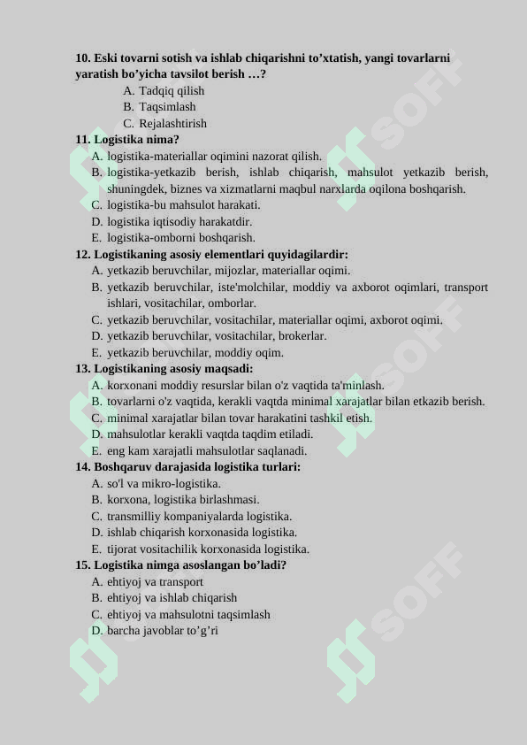 Logistika test
