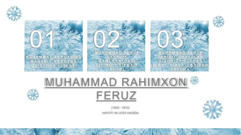 MUHAMMAD RAHIMXON FERUZ