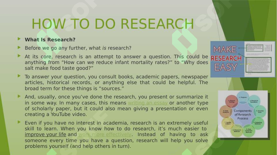 HOW TO DO RESEARCH