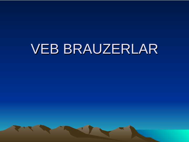 VEB BRAUZERLAR
