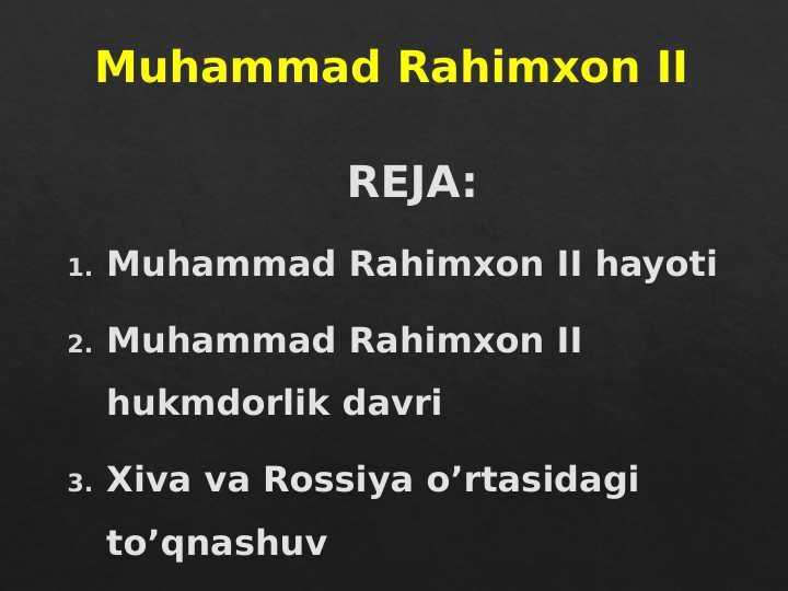 Muhammad Rahimxon II