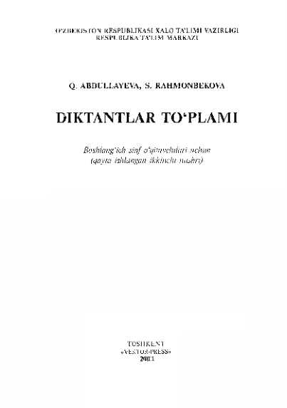 Diktantlar to'plami