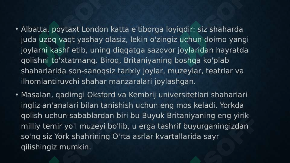 ANGLIYA TABIATI VA EKOLOGIYASI