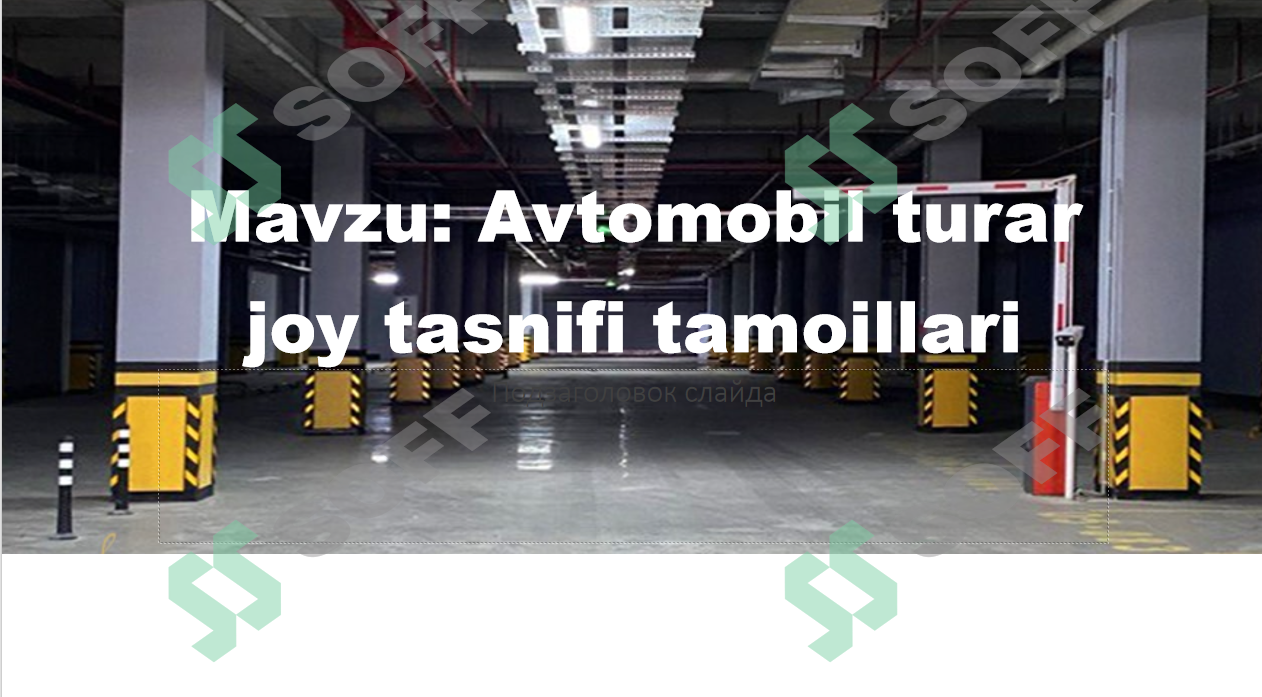 Avtomobil turar joy tasnifi tamoillari