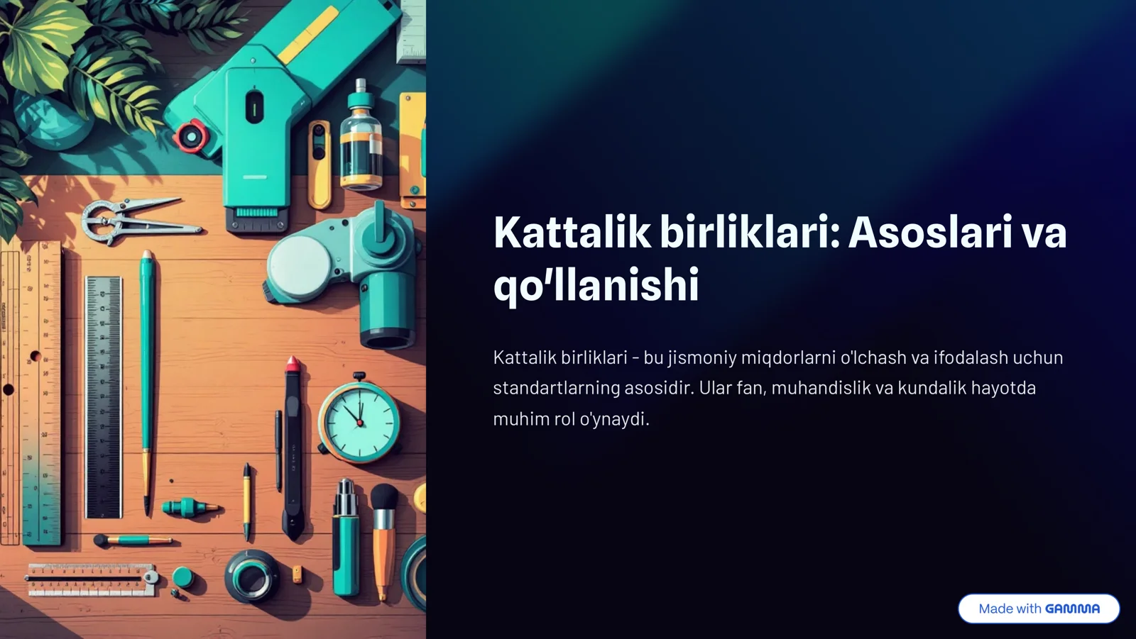 Kattalik birliklari: Asoslari va qo'llanishi