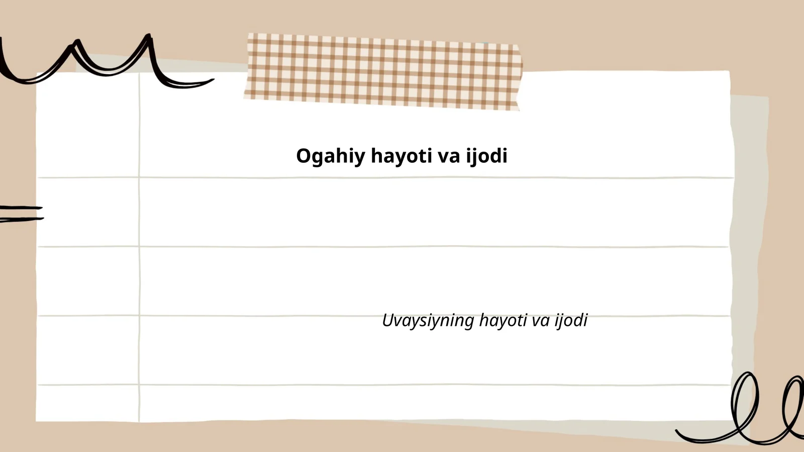 Ogahiy hayoti va ijodi