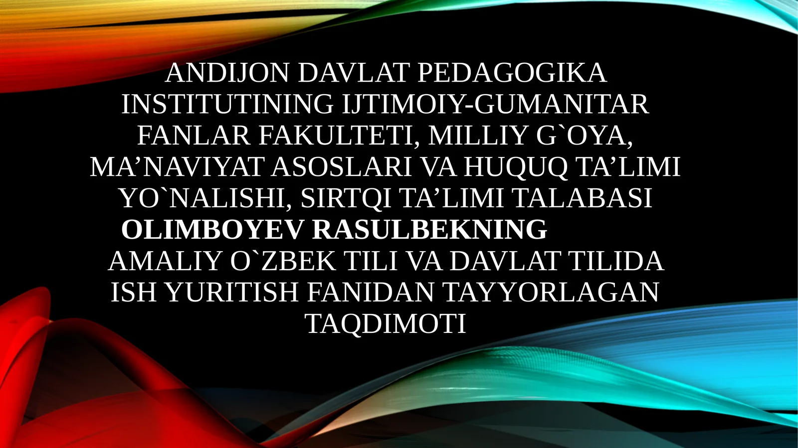 Malumotaxborotxujjatlari: Ariza, Ishonchnoma, Tilxat, Tavsifnoma