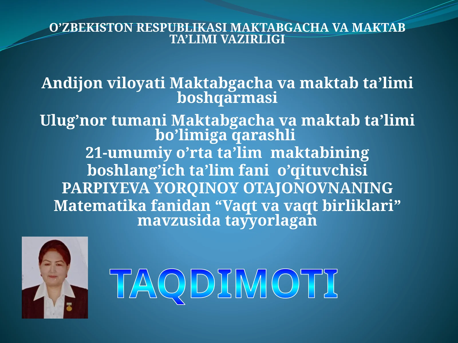 Vaqt va vaqt birliklari