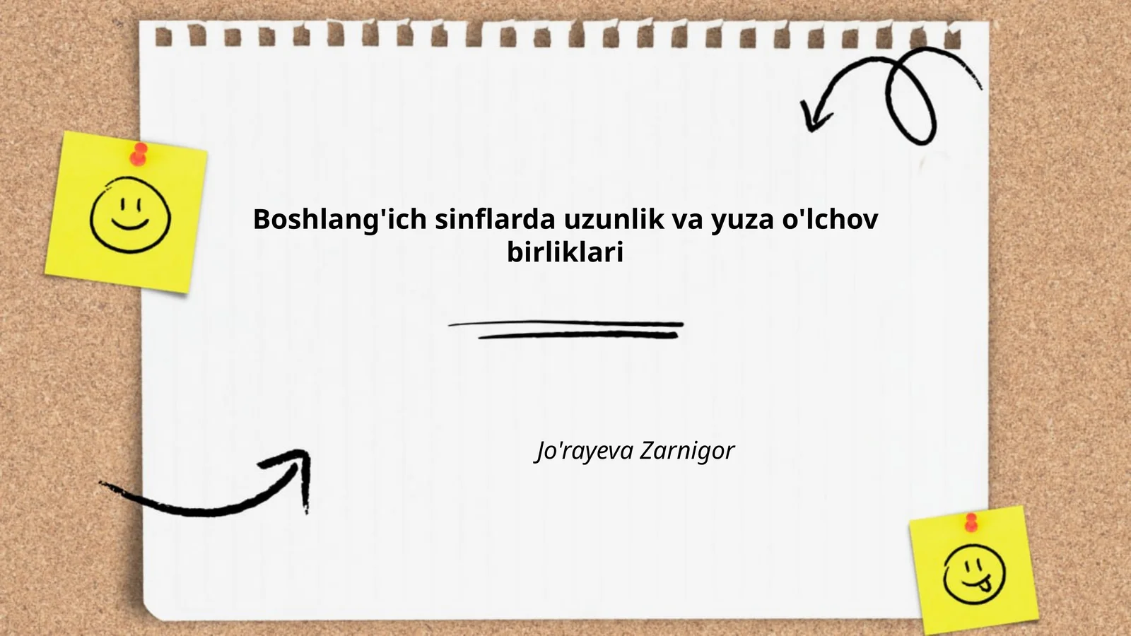 Uzunlik va yuza o'lchov birliklari