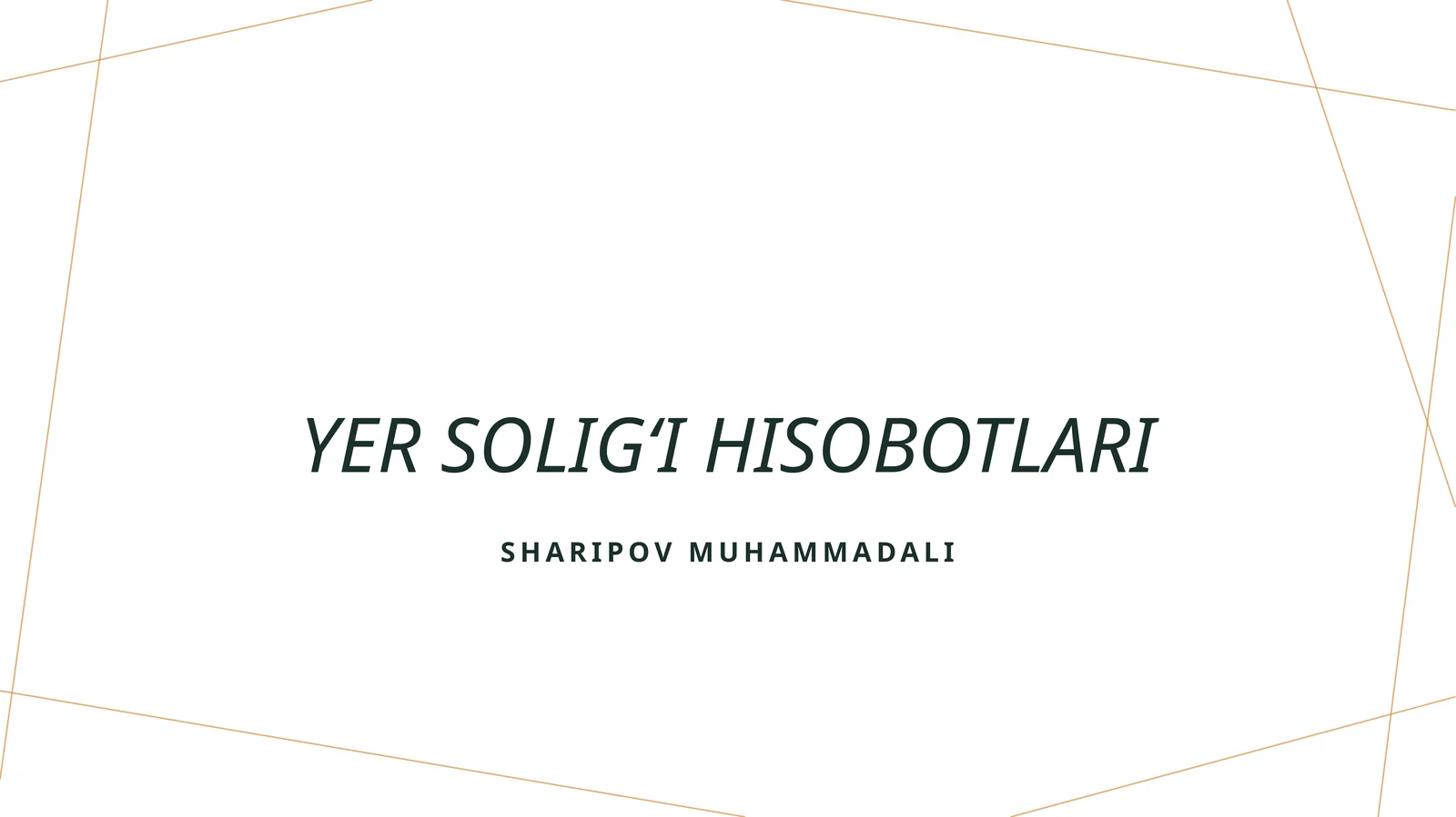 Yer soligʻi hisobotlari