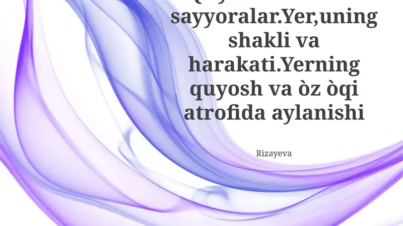 Quyosh tizimi va sayyoralar