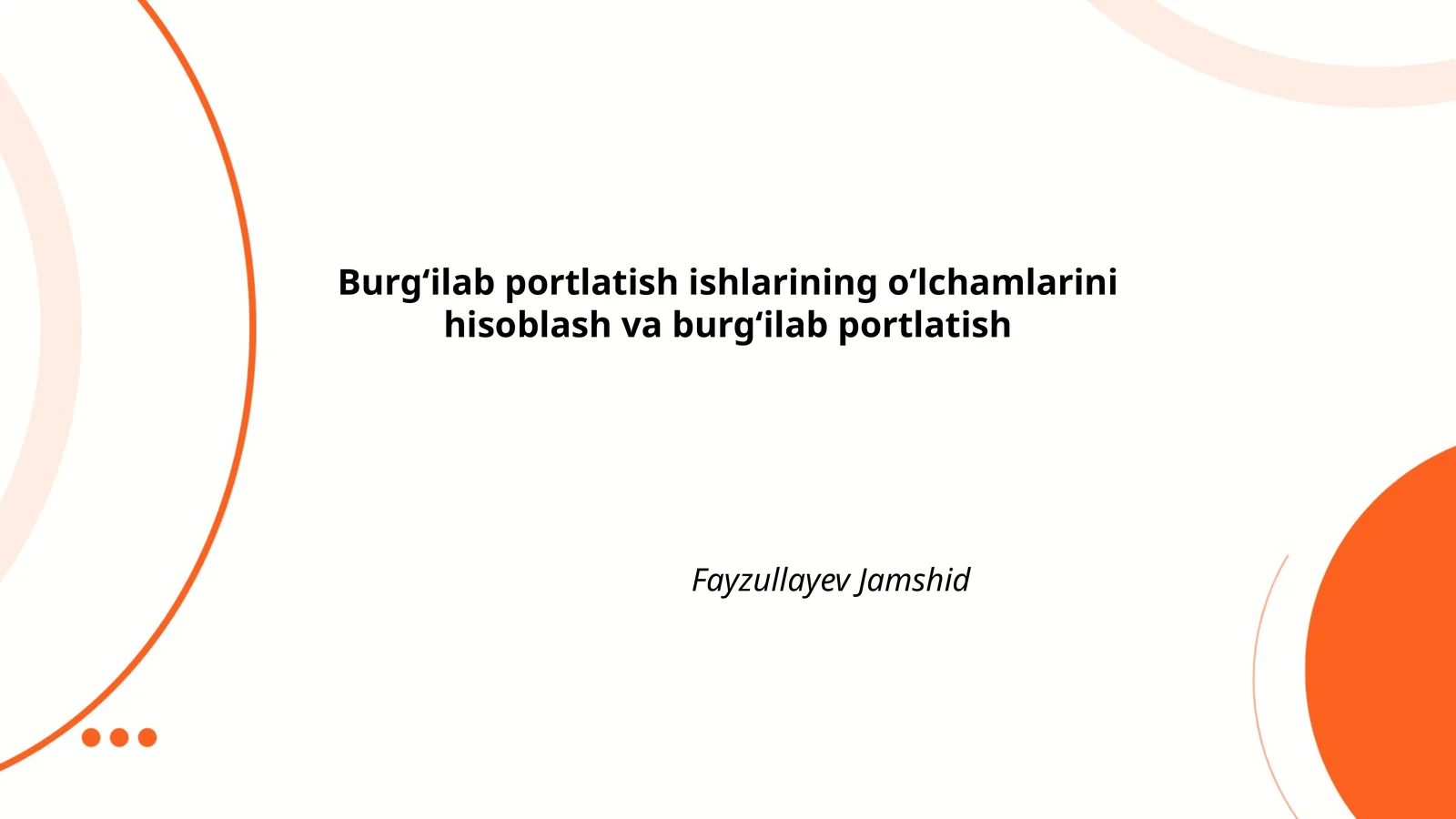 Portlatish ishlari nazariyasi