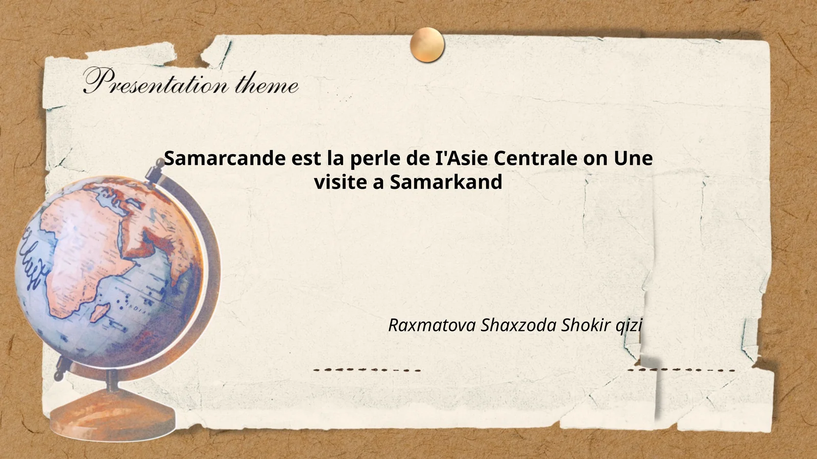 Samarcande est la perle de I'Asie Centrale