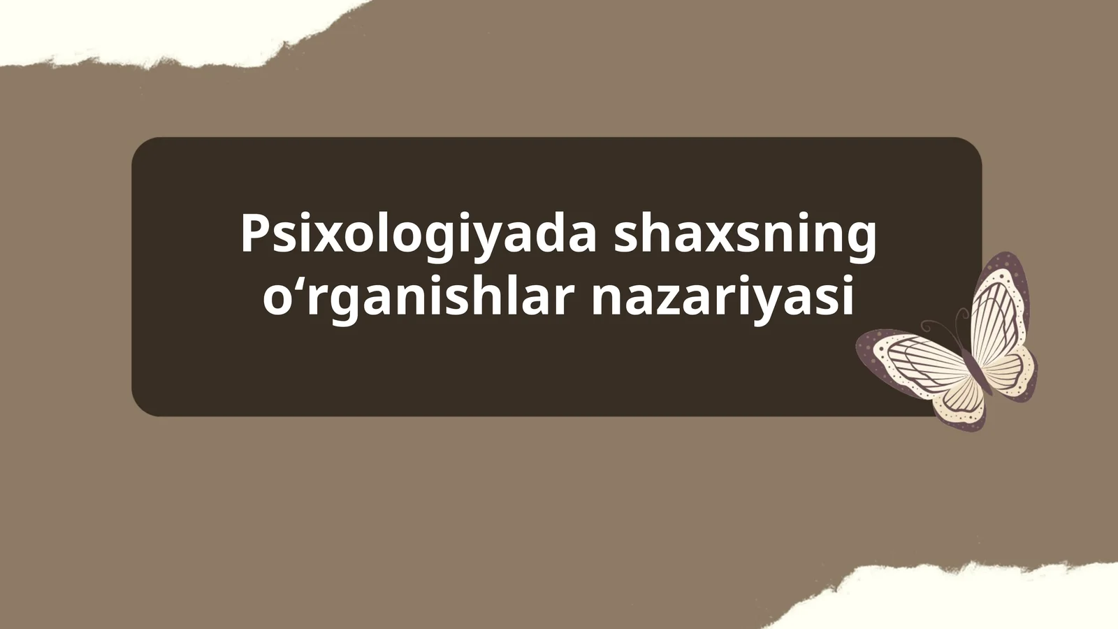 Psixologiyada shaxsning oʻrganishlar nazariyasi