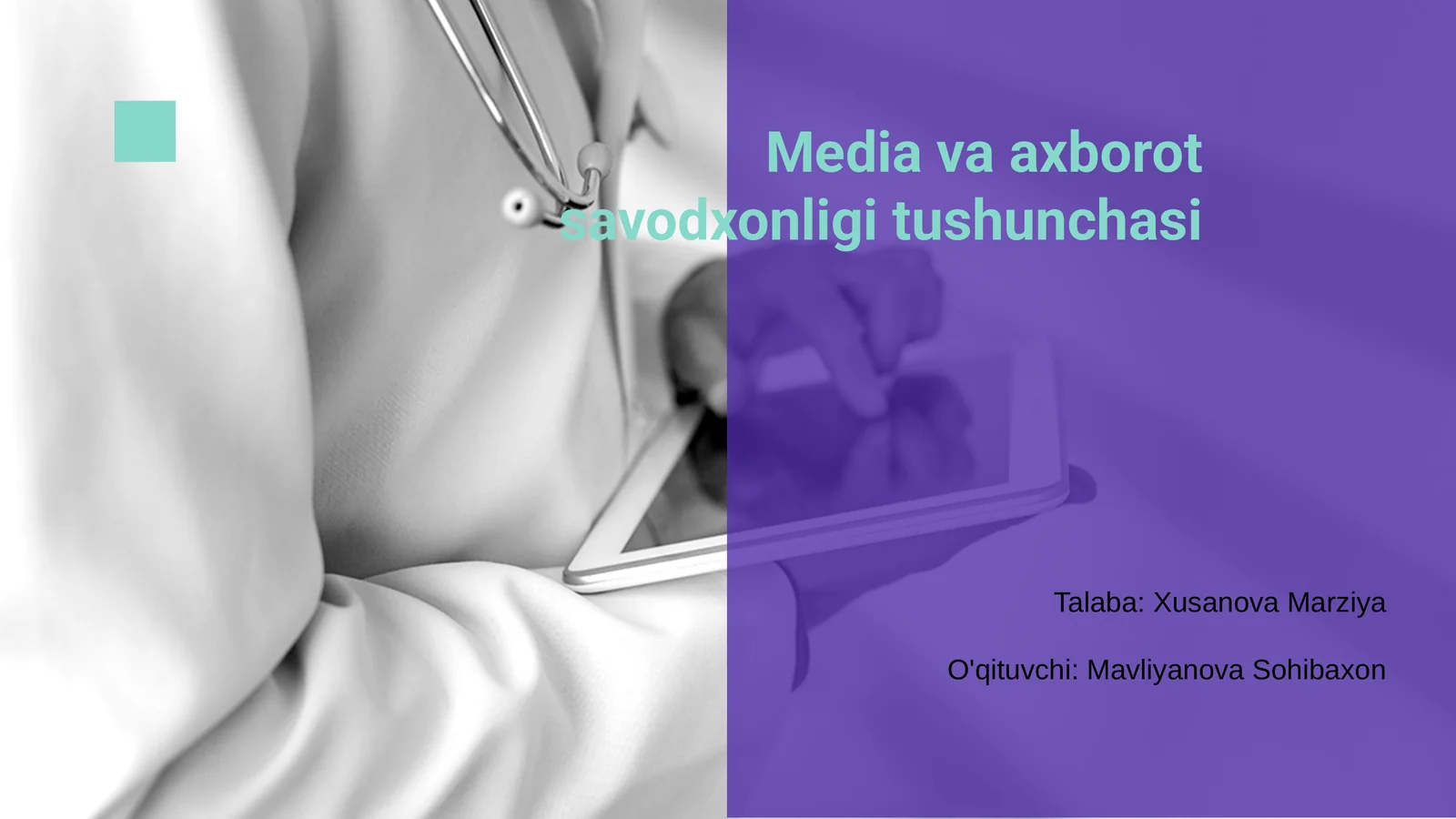Media va axborot savodxonligi tushunchasi