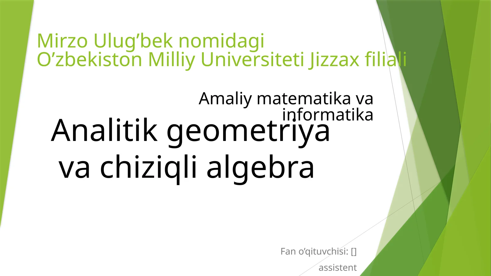 Amaliy matematika va informatika