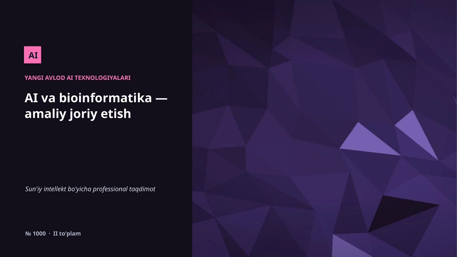 YANGI AVLOD AI TEXNOLOGIYALARI