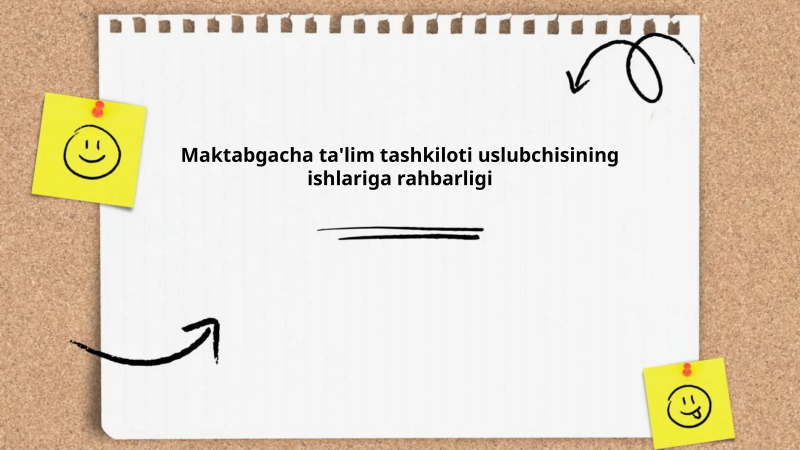 Maktabgacha ta'lim tashkiloti uslubchisining ishlariga rahbarligi