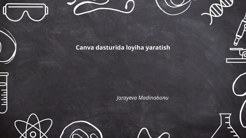 Canva dasturida loyiha yaratish