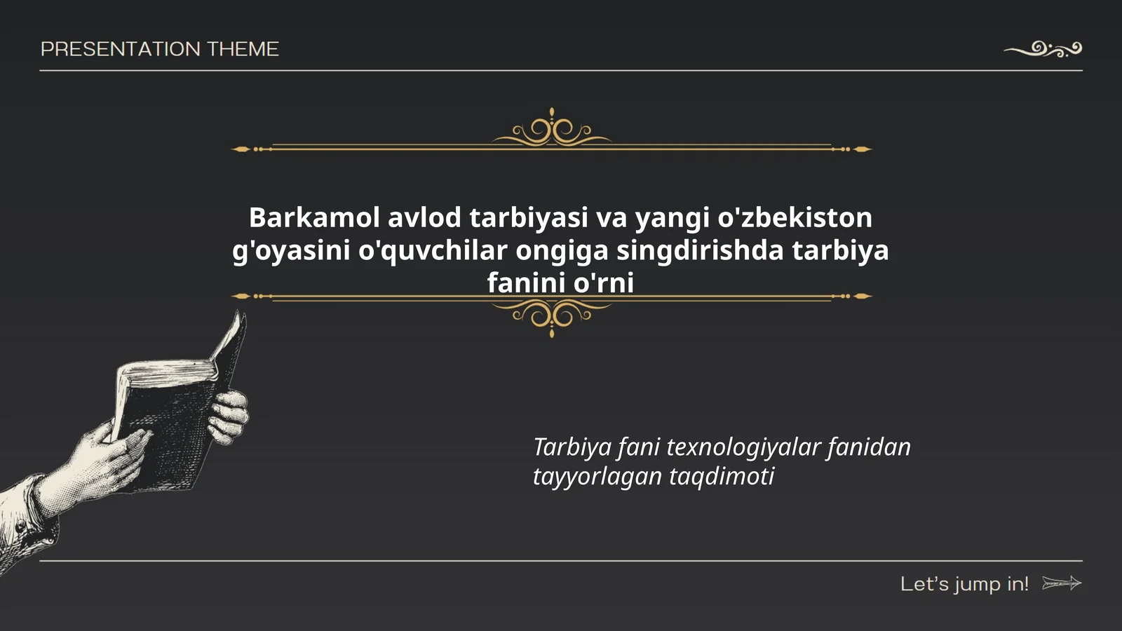 Barkamol avlod tarbiyasi va yangi o'zbekiston g'oyasini o'quvchilar ongiga singdirishda tarbiya fanini o'rni