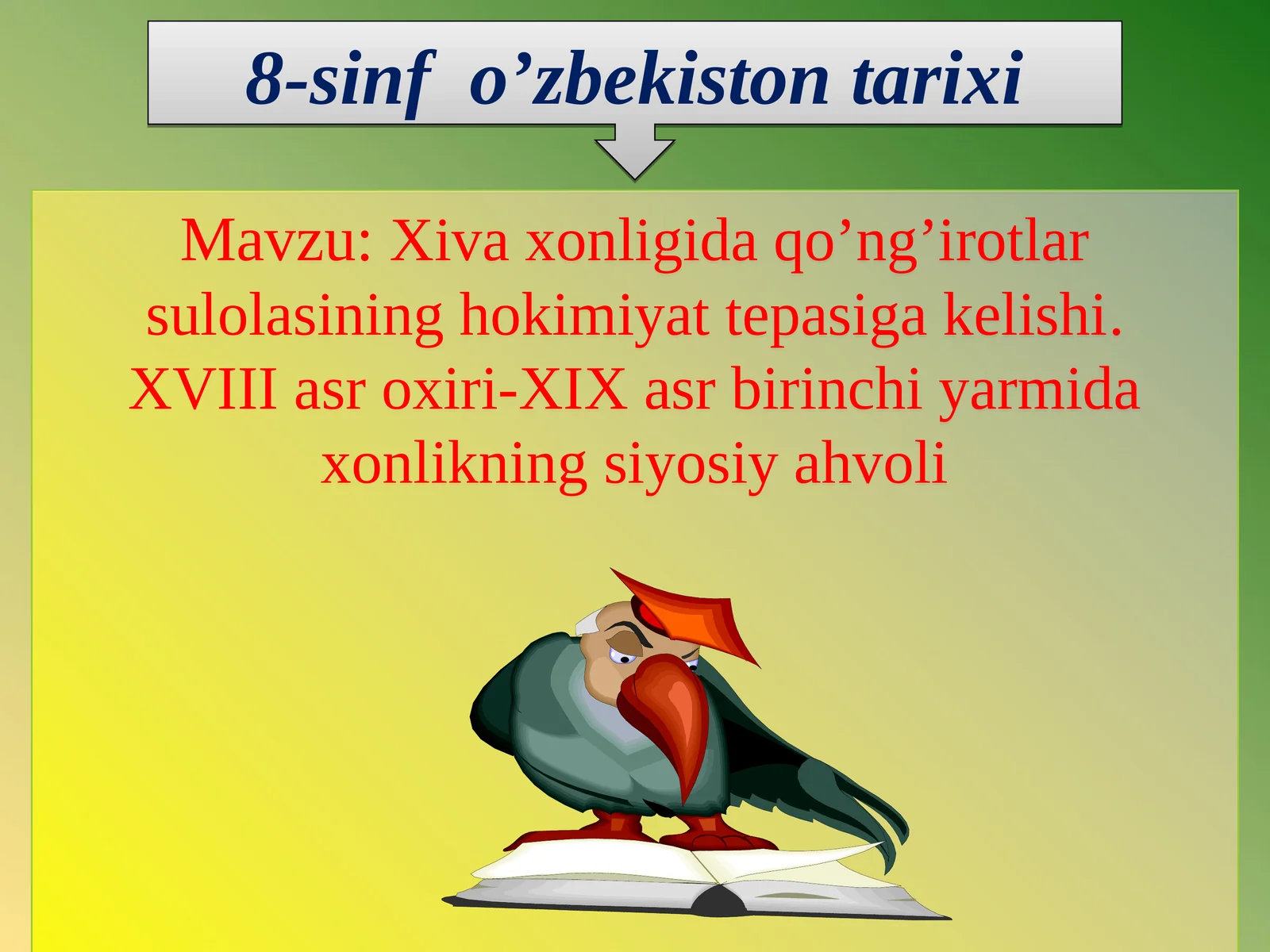8-sinf o’zbekiston tarixi