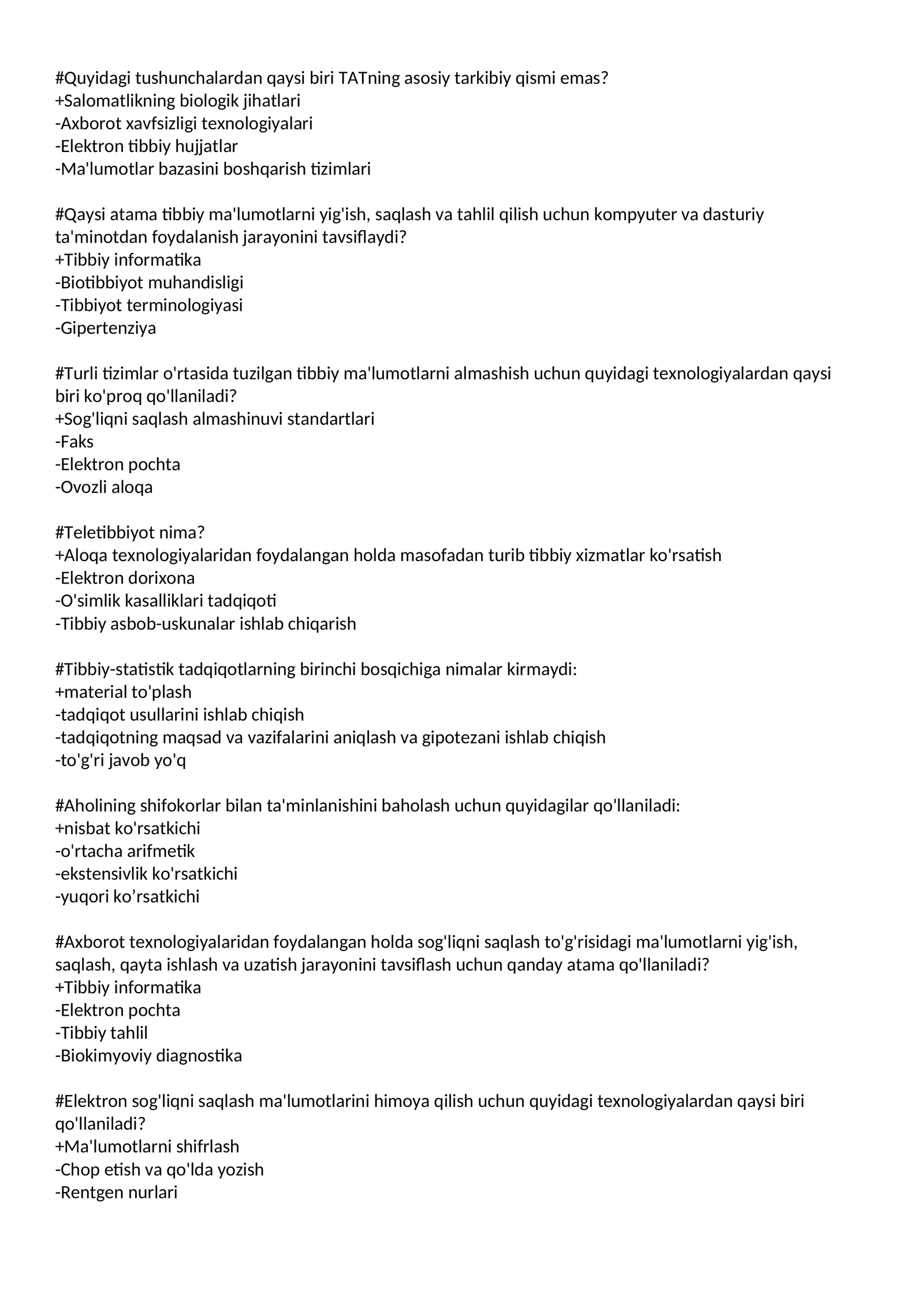 Tibbiy informatika