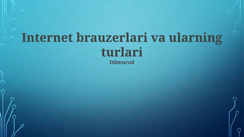 Veb Brauzerlarning Ta'rifi
