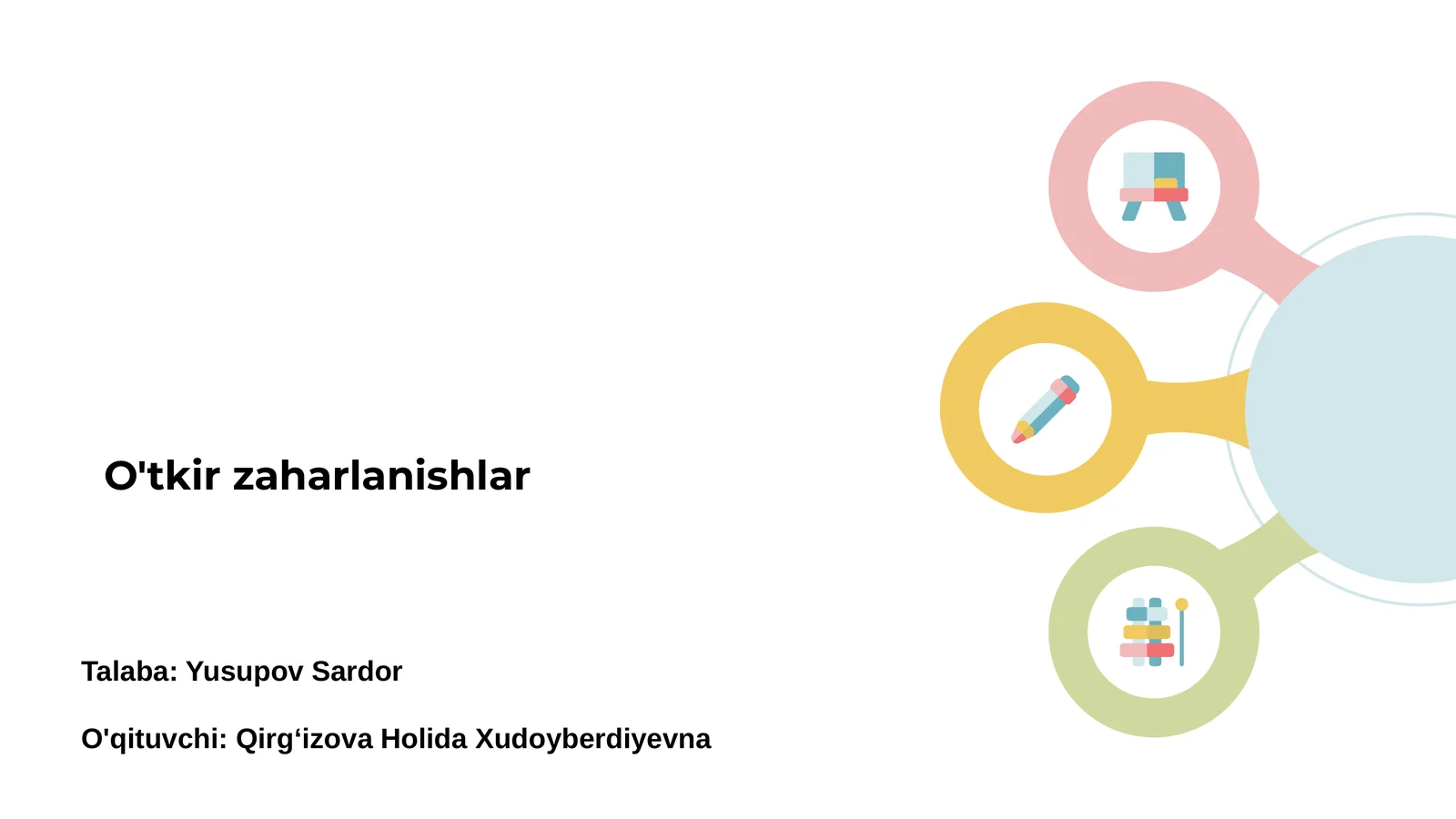 O'tkir zaharlanishlar