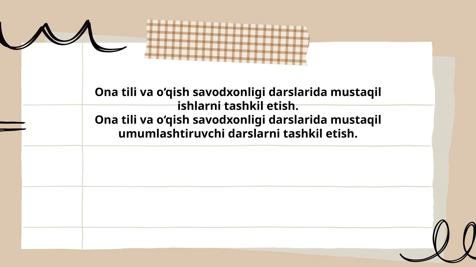 Ona tili va o‘qish savodxonligi darslari