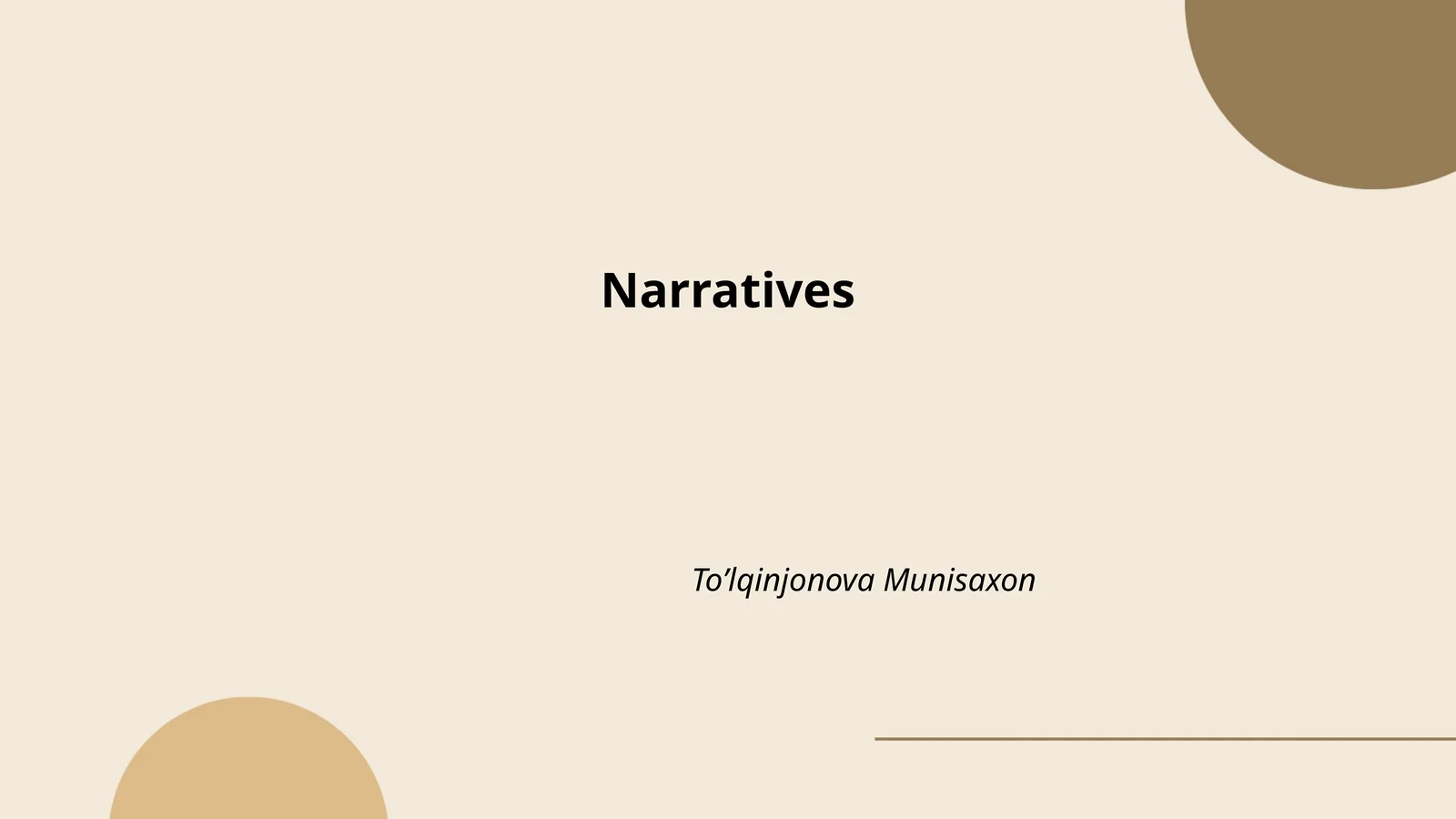 Narratives