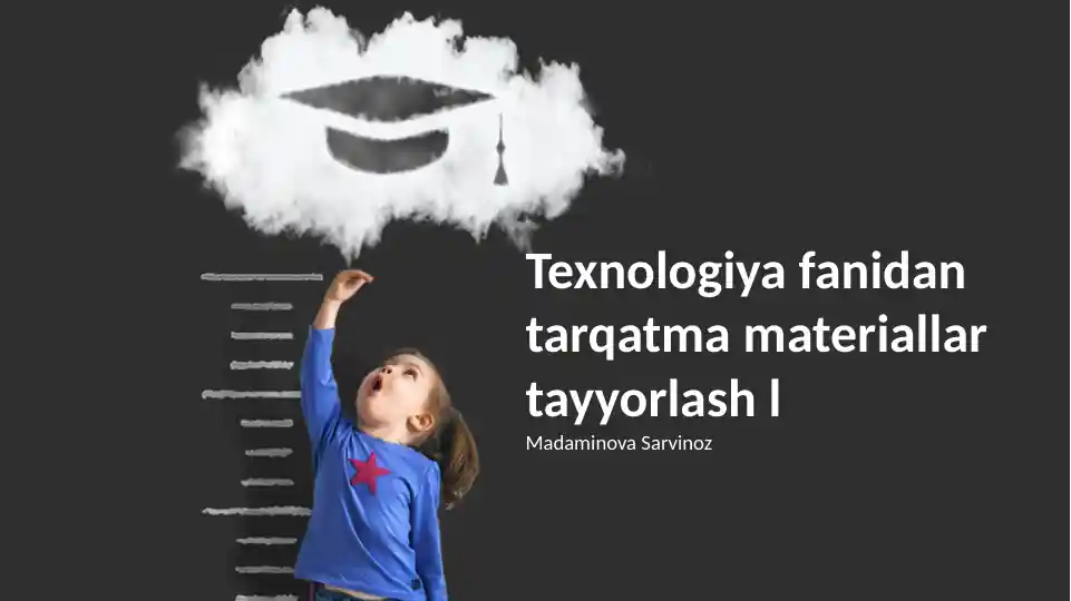 Texnologiya fanidan tarqatma materiallar