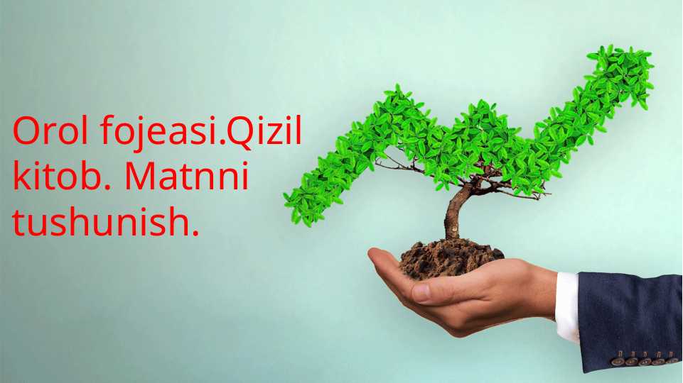 Matnni tushunish. Orol fojeasi va Qizil kitob