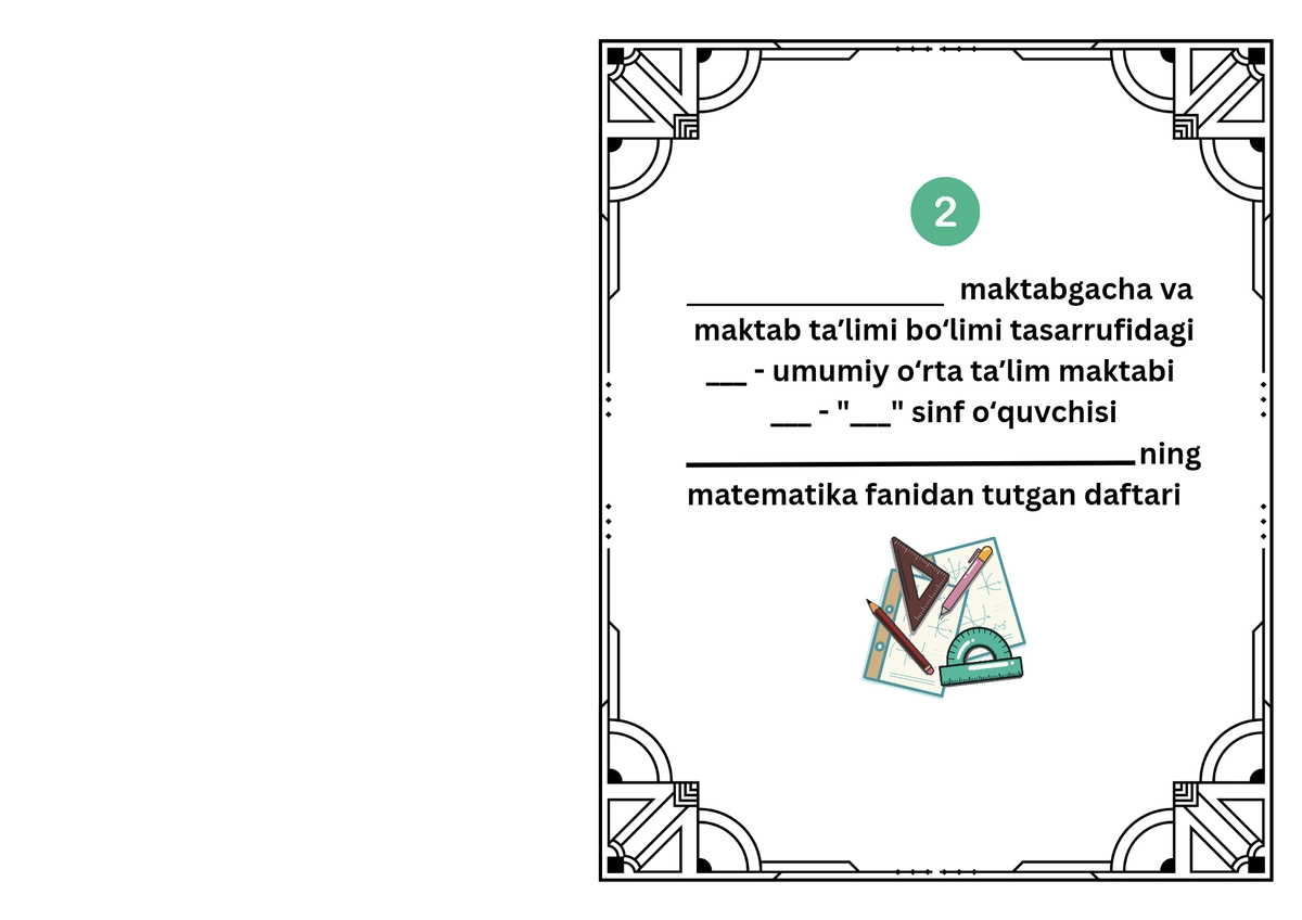 Matematika daftar betlik 2