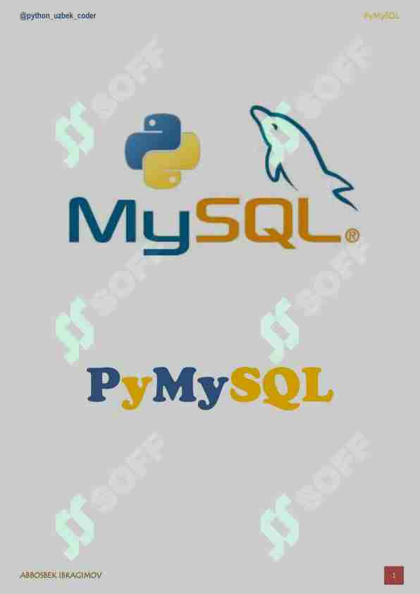 Pytonda MySQL o'zbekcha
