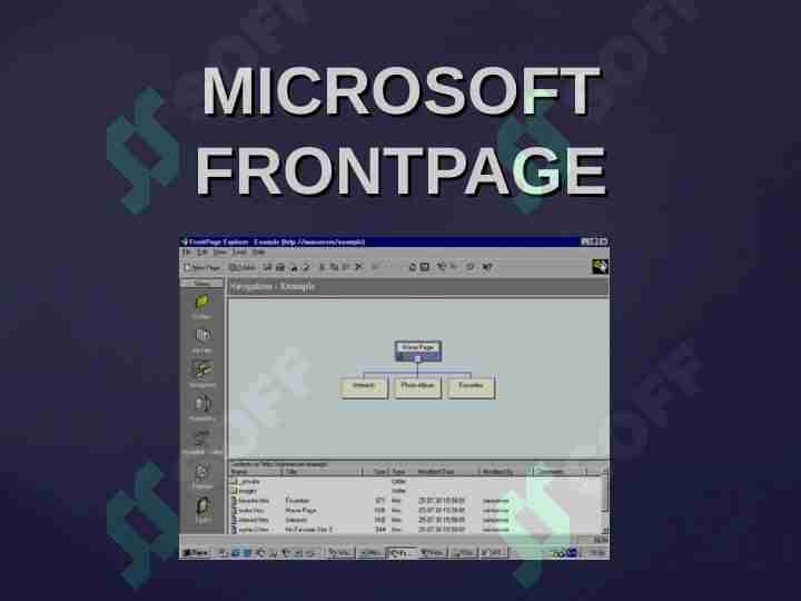 Web sahifalar yaratish Microsoft FrontPage Express