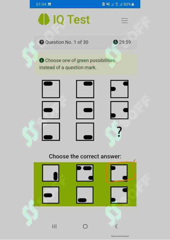 argos IQ test javoblari