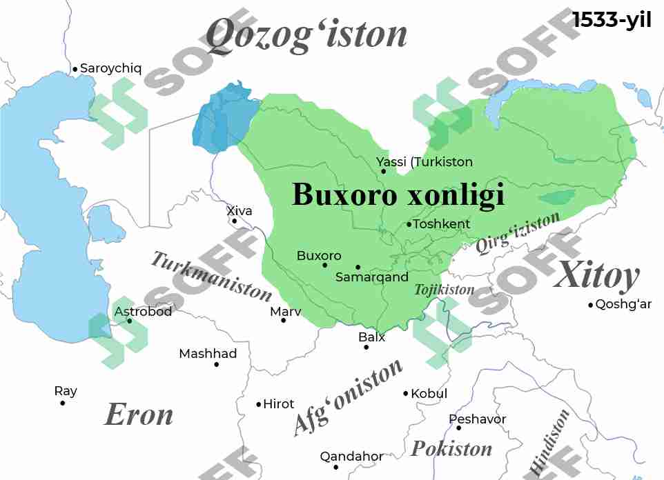Movarounnaxrda Shayboniylar sulolasining hukmronligi. Buxoro xonligining tashkil topishi va siyosiy hayoti.