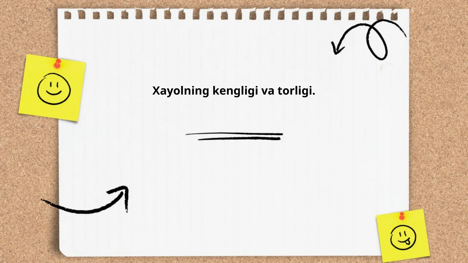 Xayolning kengligi va torligi