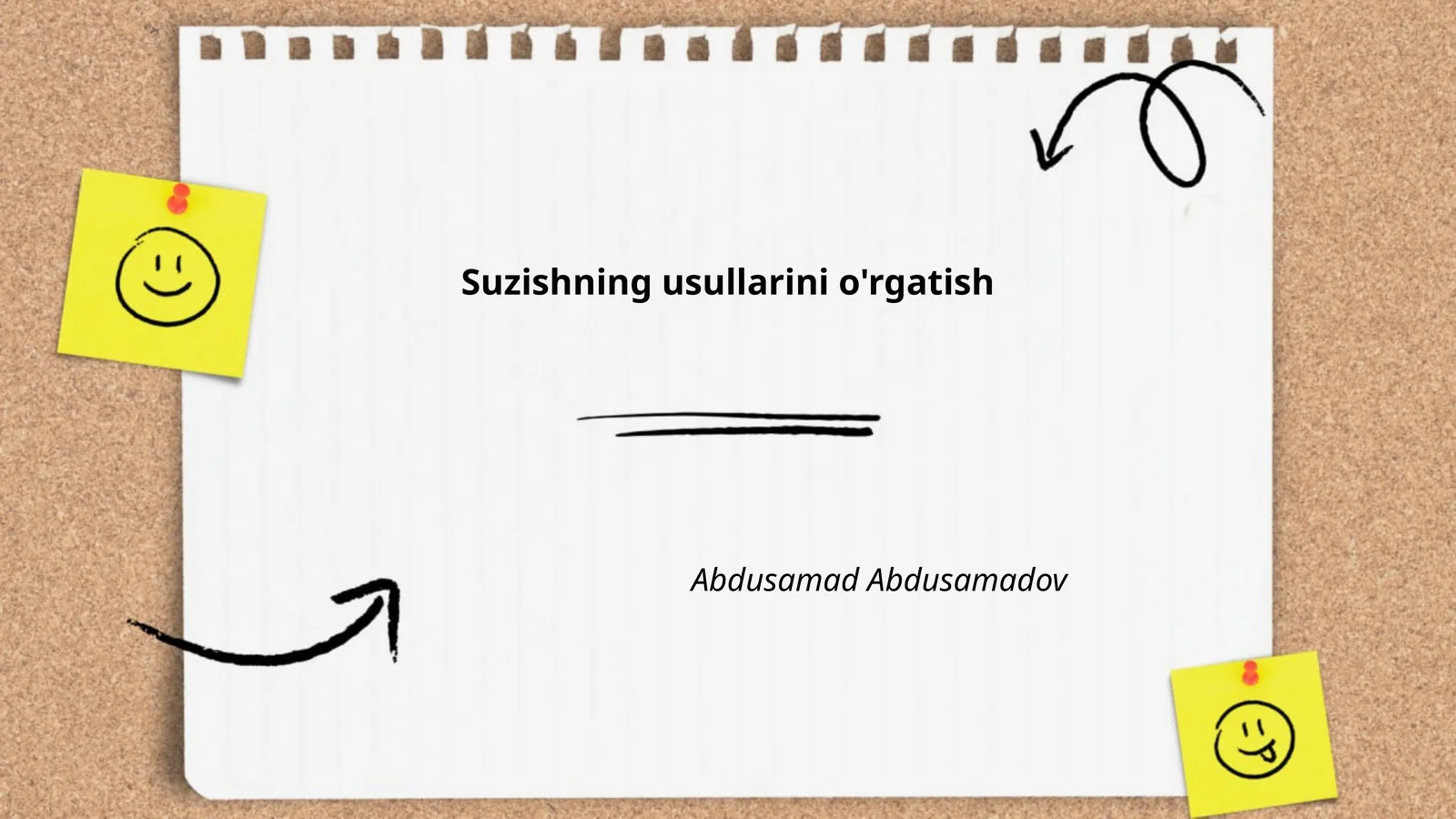 Suzishning usullarini o'rgatish