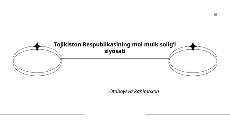 Tojikiston Respublikasining mol mulk soligʻi siyosati